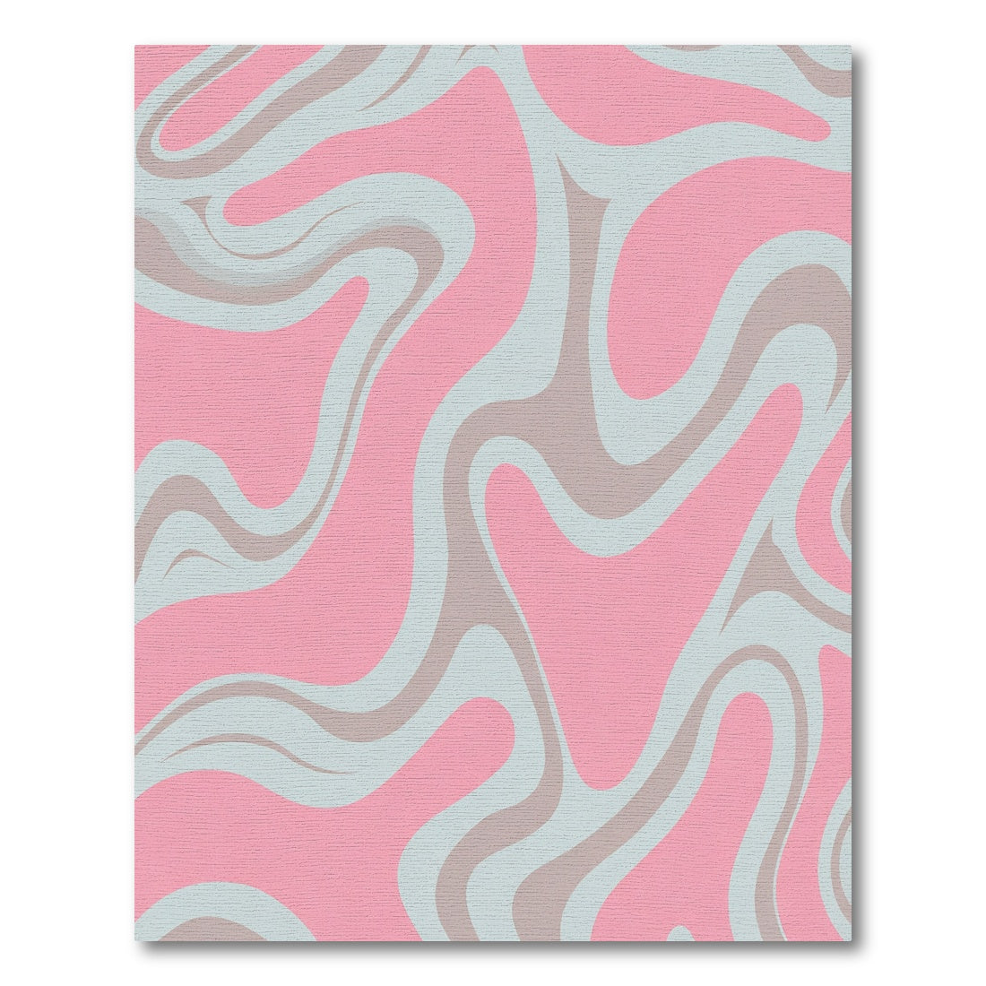 Retro Pink Blue Swirl Abstract Rug