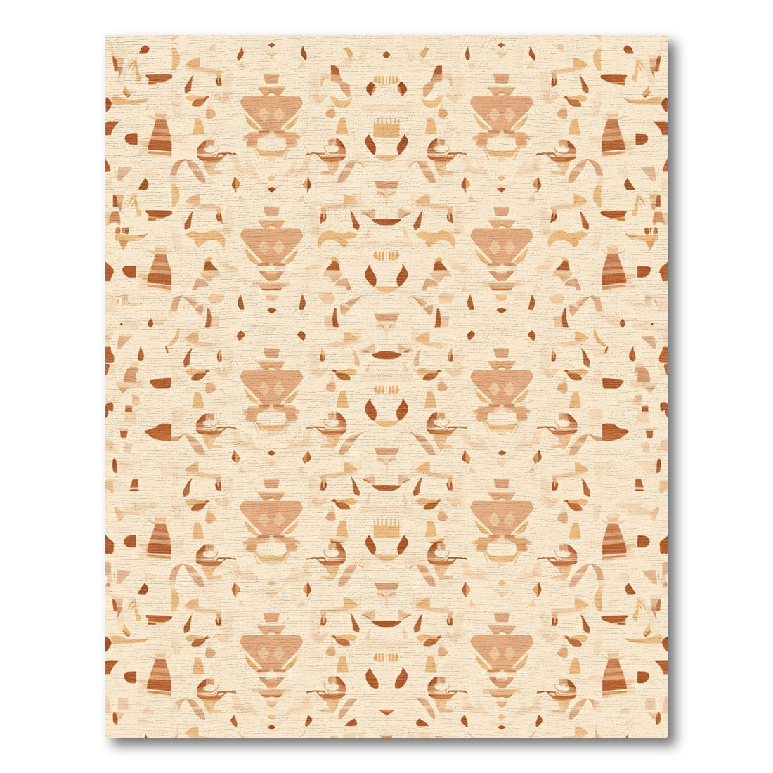 Earthy Geometric Abstract Composition Rug