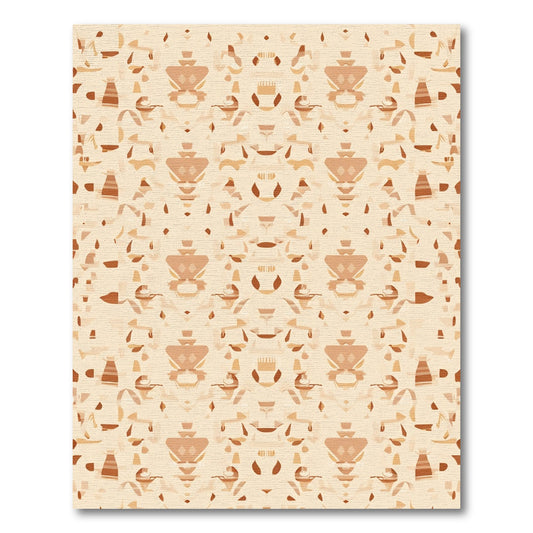 Earthy Geometric Abstract Composition Rug