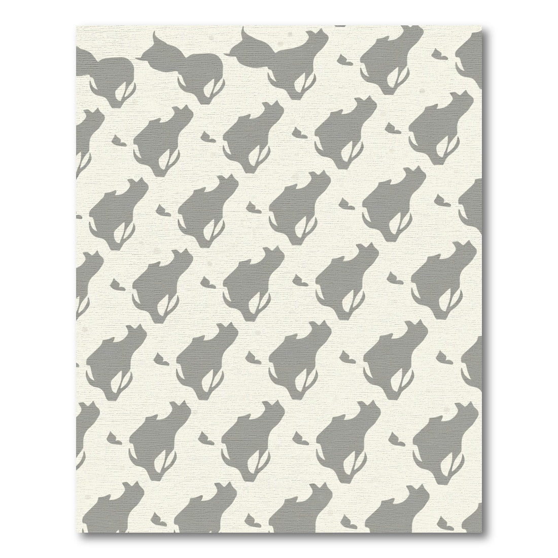 Gray Abstract Floral Repeating Rug