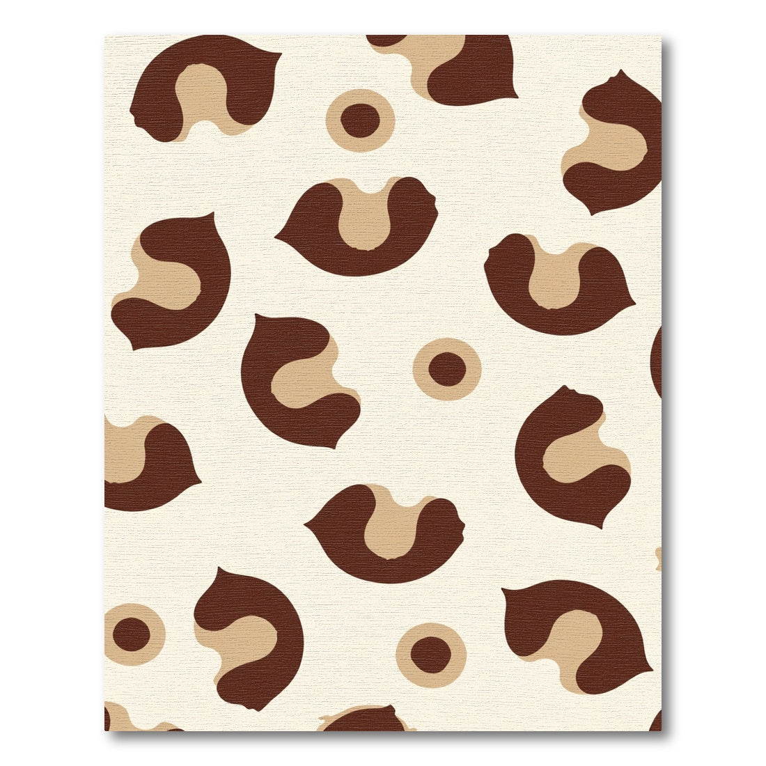Brown Ivory Leopard Spots Rug