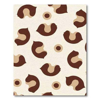 Brown Ivory Leopard Spots Rug