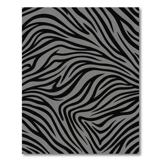 Monochromatic Animal Print Curves Rug