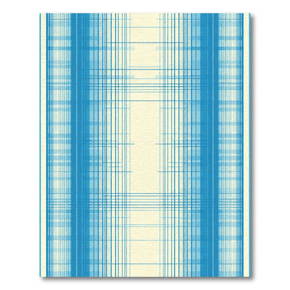 Aqua Blue Plaid Texture Rug