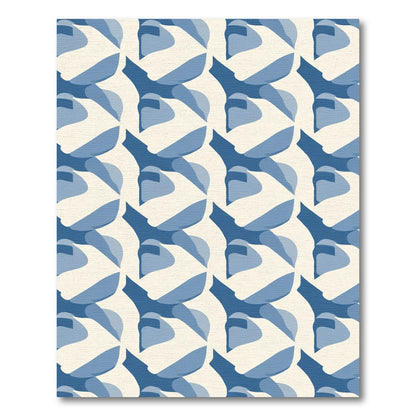 Indigo Abstract Organic Shape Rug