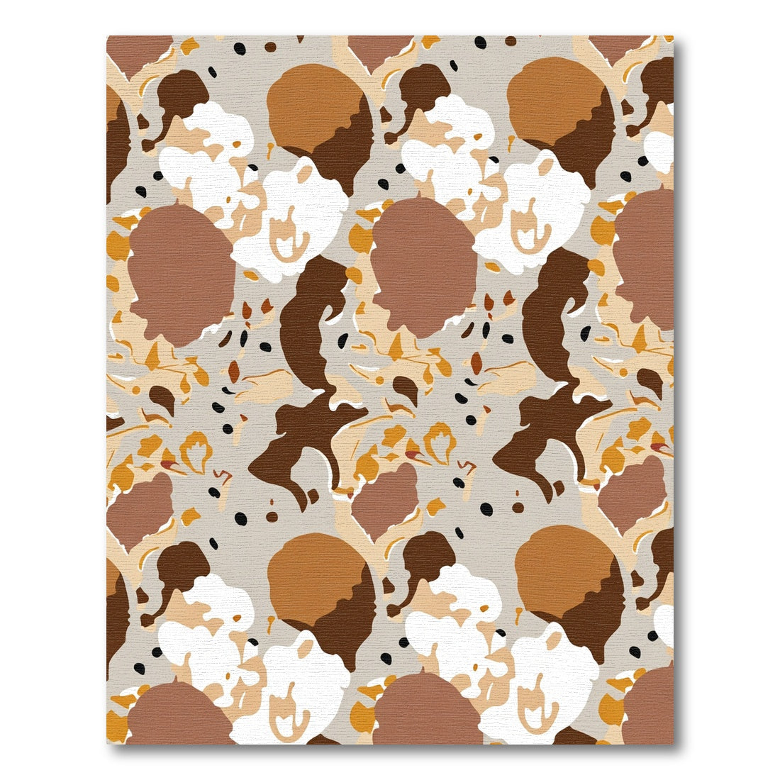 Earthy Terracotta Abstract Organic Clouds Rug