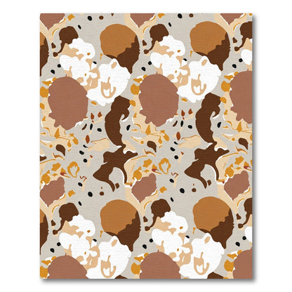 Earthy Terracotta Abstract Organic Clouds Rug