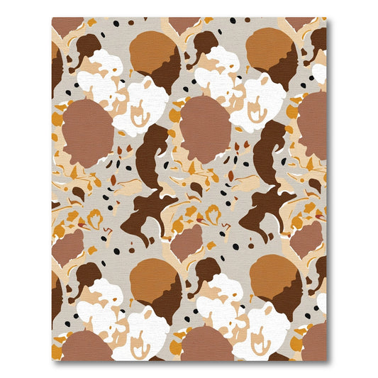 Earthy Terracotta Abstract Organic Clouds Rug