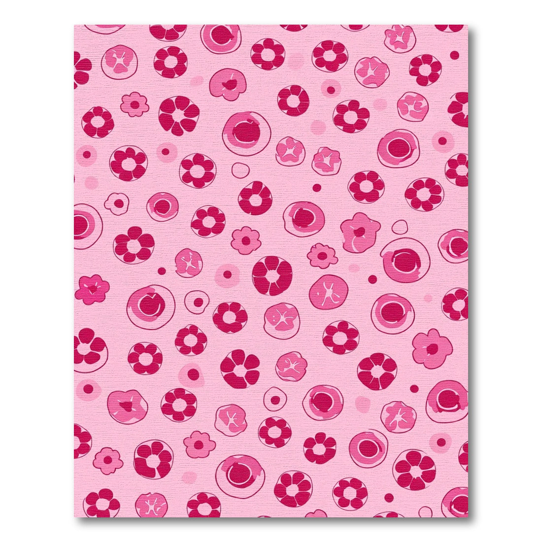 Pink Floral Scatter Rug