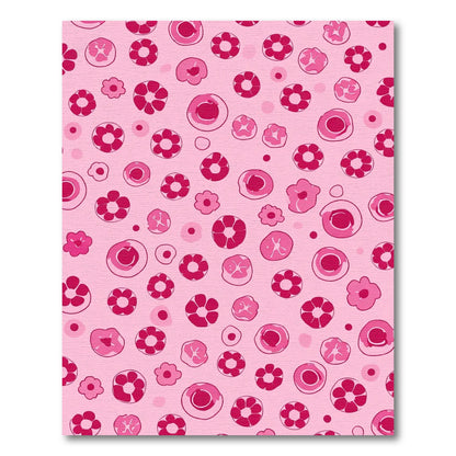 Pink Floral Scatter Rug