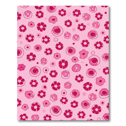 Pink Floral Scatter Rug
