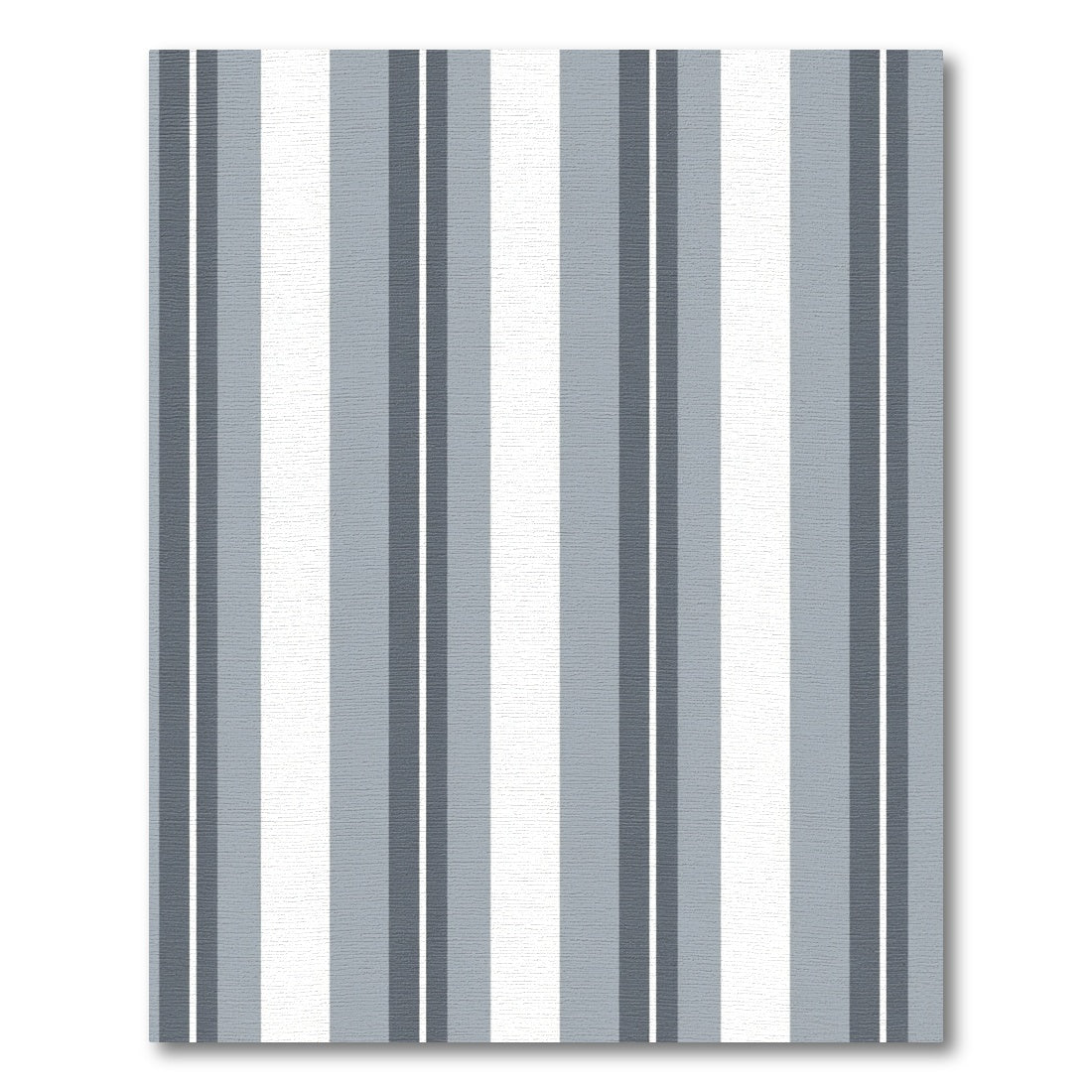 Modern Gray White Vertical Stripe Rug