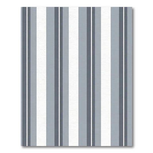 Modern Gray White Vertical Stripe Rug