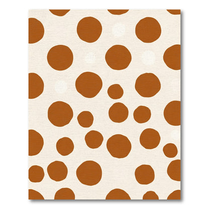 Warm Cinnamon Dot Scatter Rug