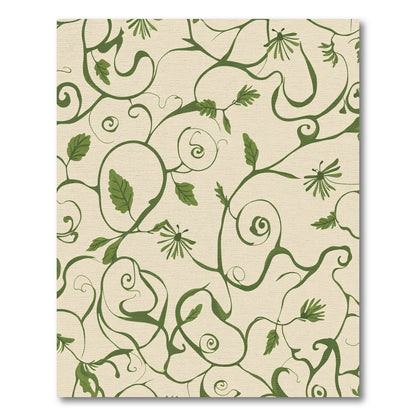 Vine And Leaf Swirl Composition Rug