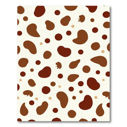 Brown Cream Spotted Blob Rug