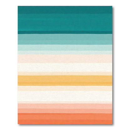 Coastal Gradient Ombre Striped Rug