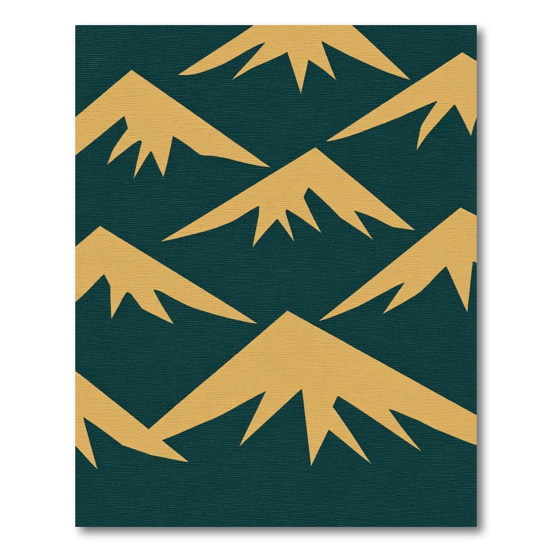 Teal Geometric Mountain Peak Arrangement Rug