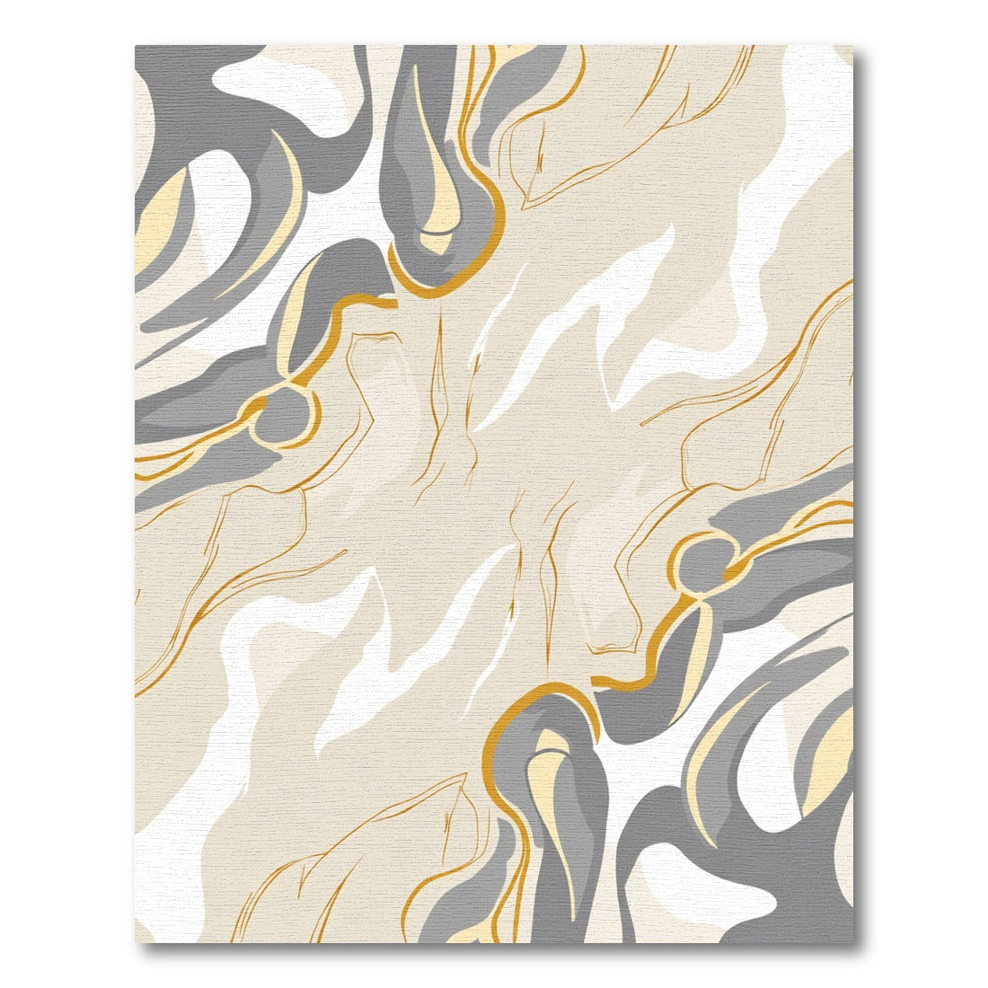 Neutral Contemporary Swirl Flow Rug