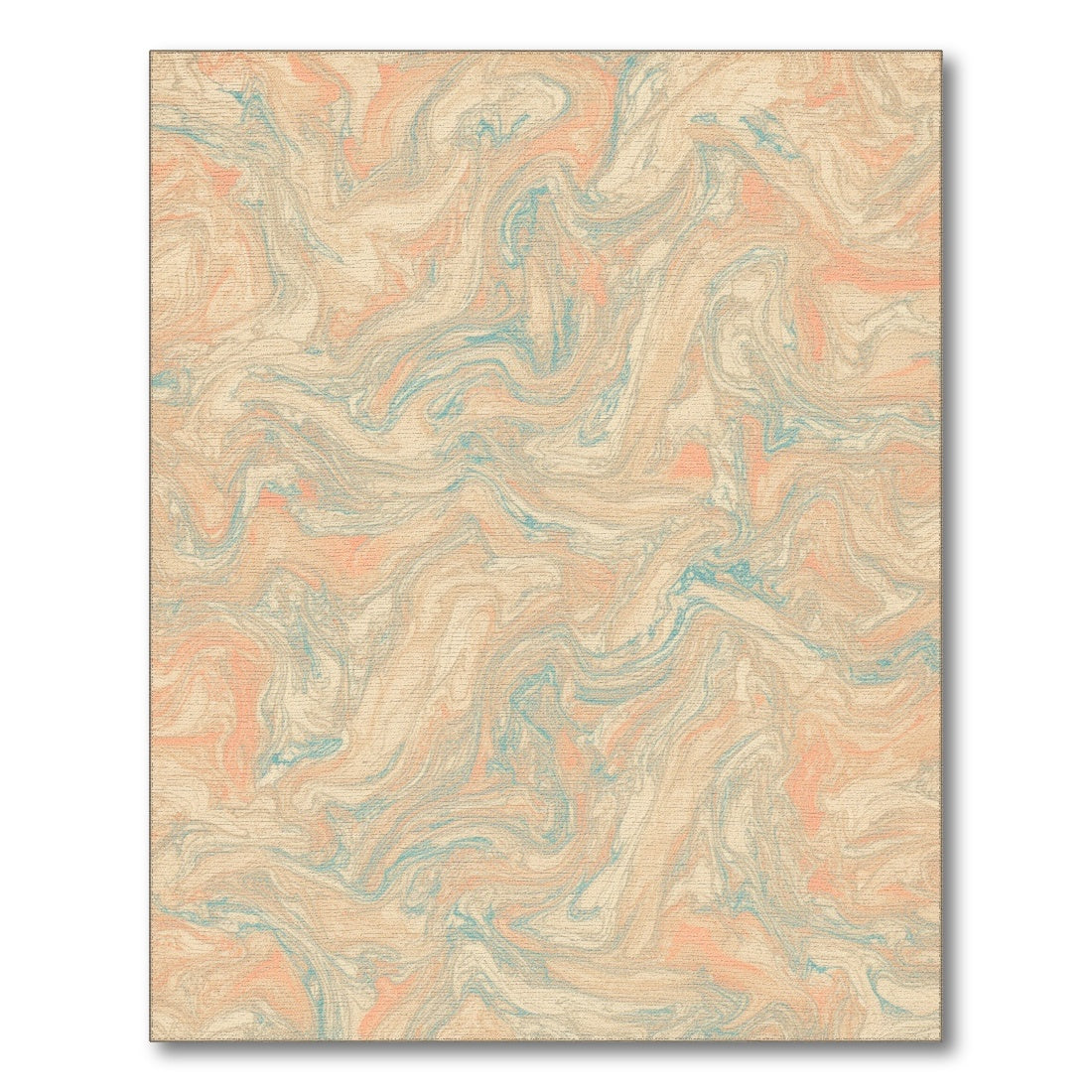 Abstract Marble Swirl Beige Area Rug