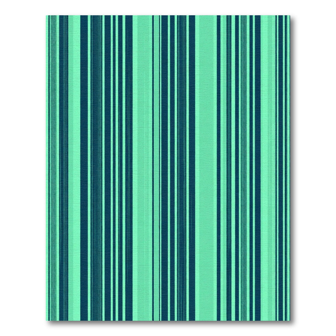 Teal And Mint Vertical Stripe Rug