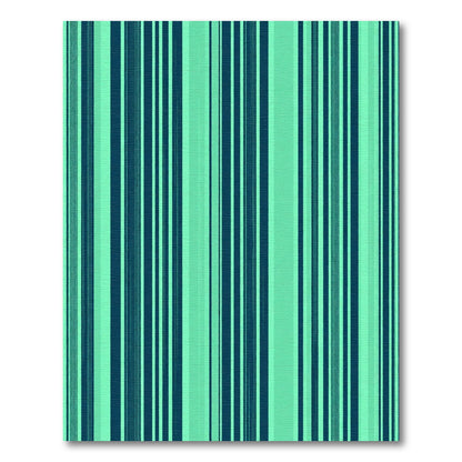Teal And Mint Vertical Stripe Rug