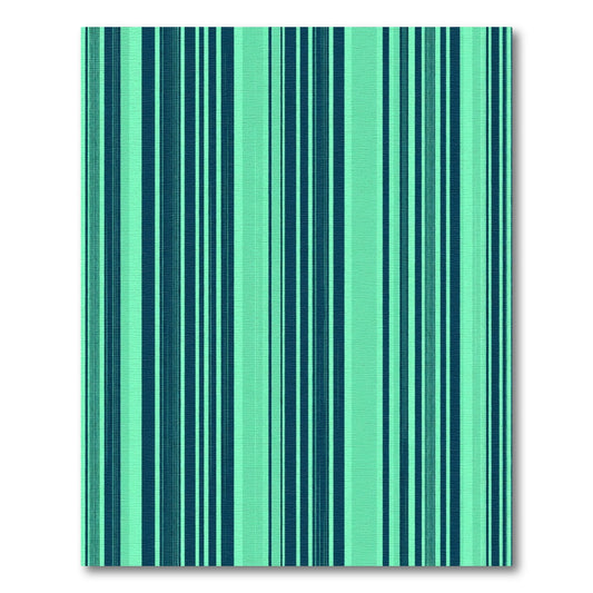 Teal And Mint Vertical Stripe Rug