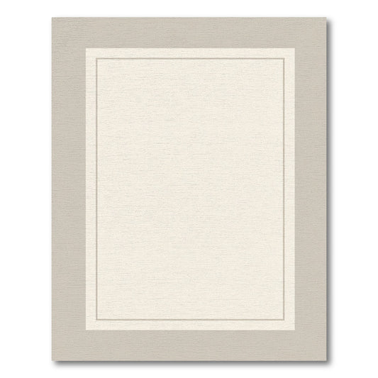 Cream Border Square Rug