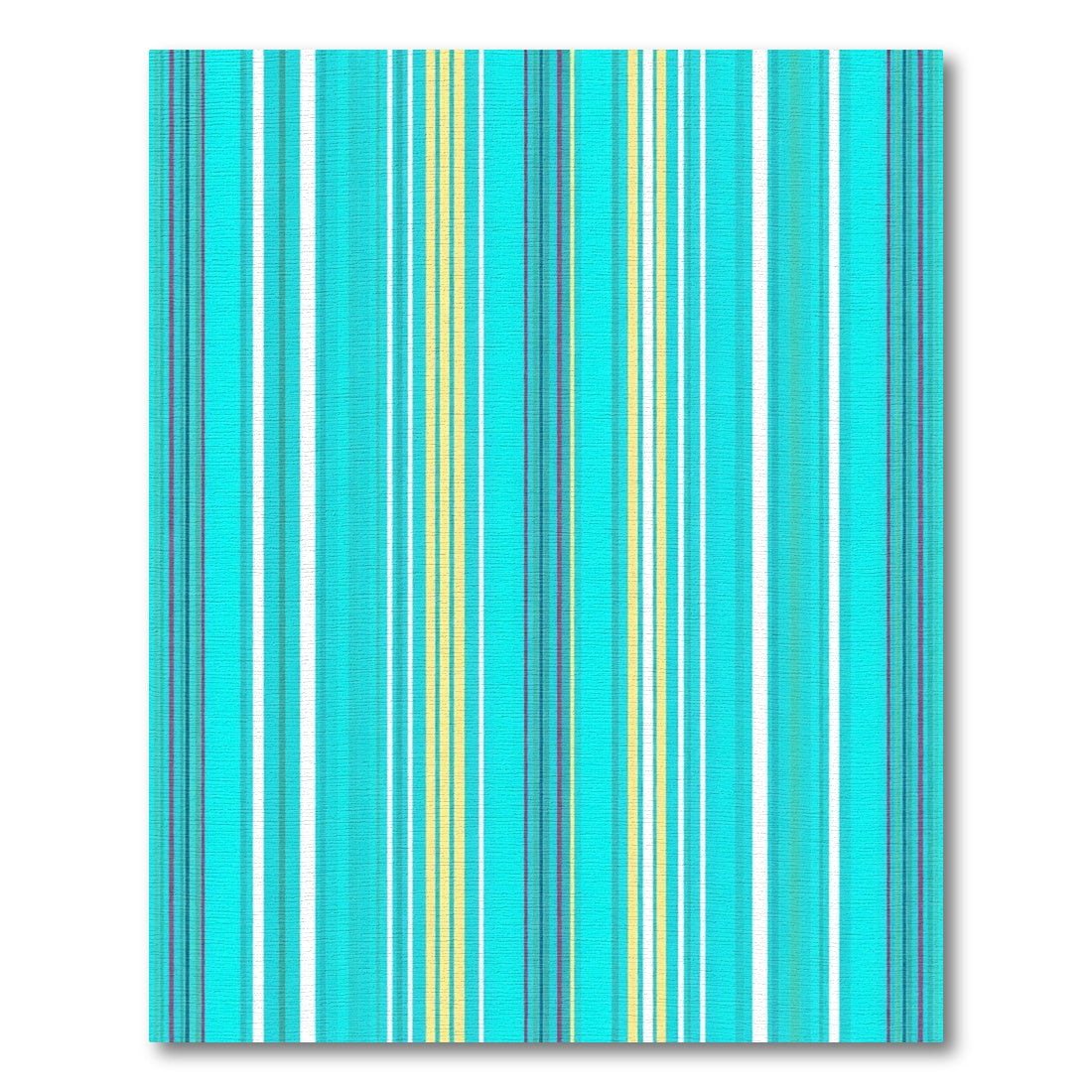 Turquoise Yellow Multi Stripe Rug