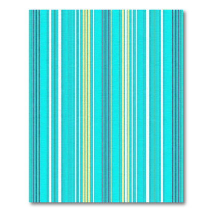 Turquoise Yellow Multi Stripe Rug