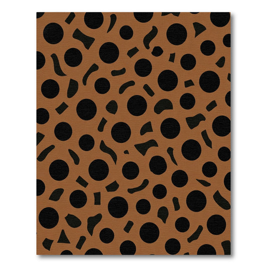 Chocolate Circles Organic Shapes Rug