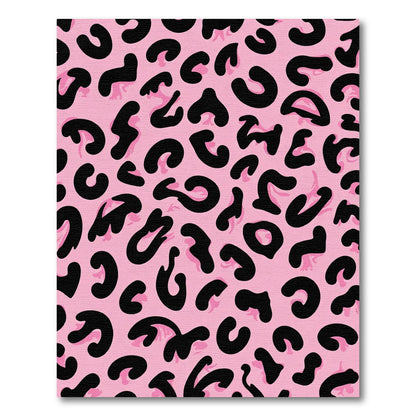 Pink Black Animal Spots Rug