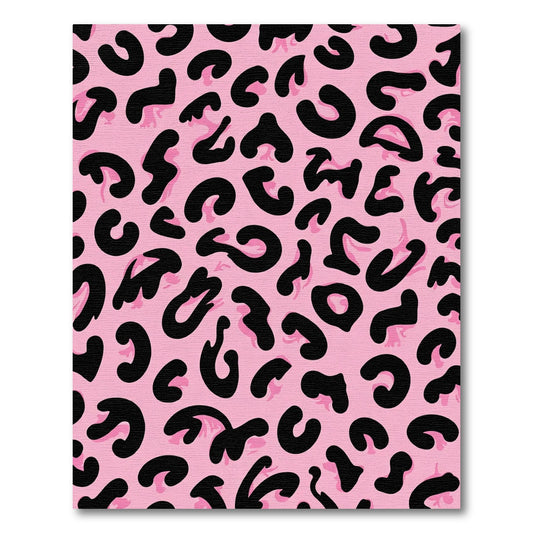 Pink Black Animal Spots Rug