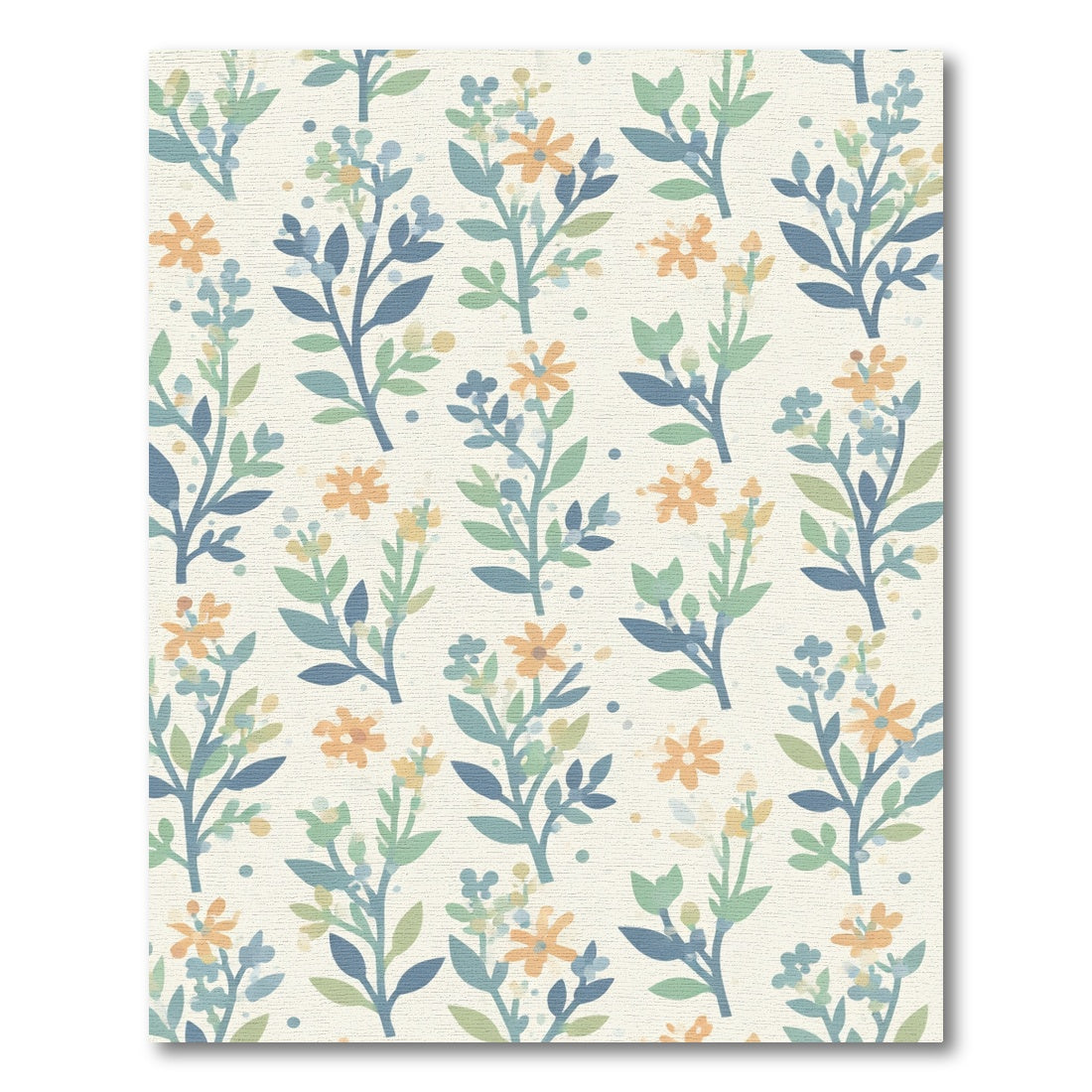 Soft Peach Blossom Branch Arrangement Rug