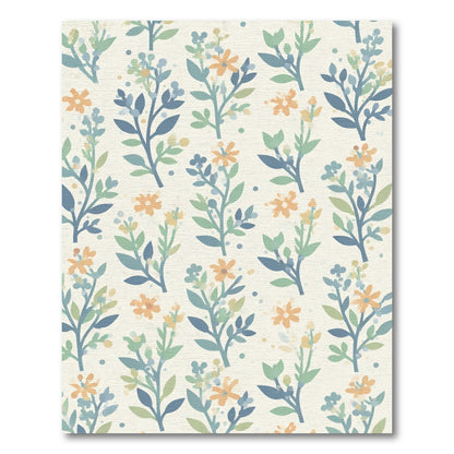 Soft Peach Blossom Branch Arrangement Rug