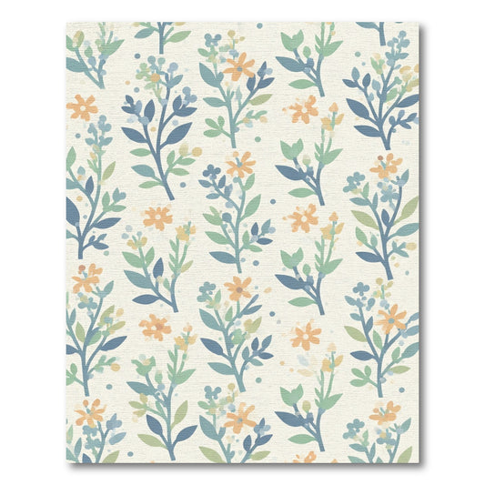 Soft Peach Blossom Branch Arrangement Rug
