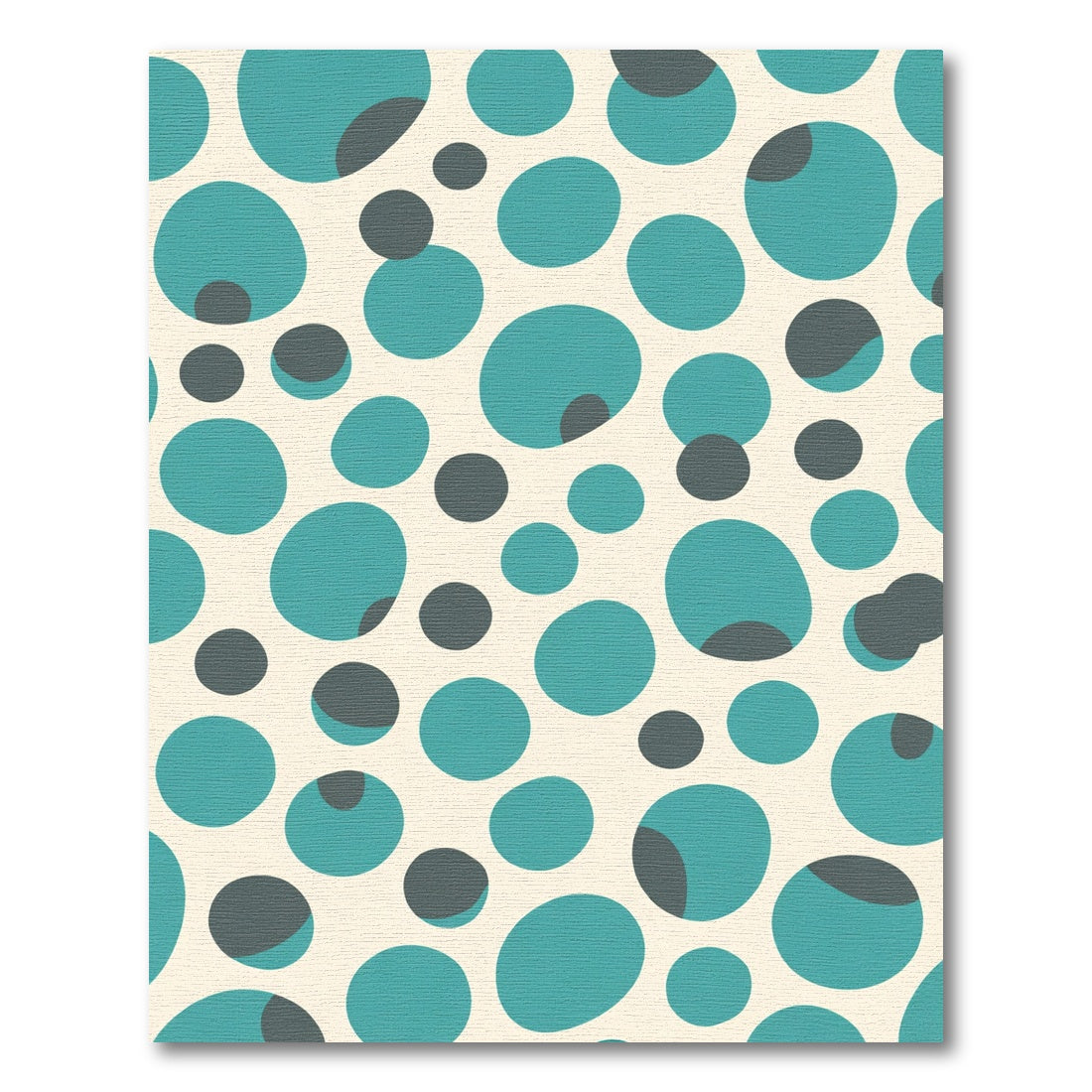 Teal And Gray Overlay Circles Rug