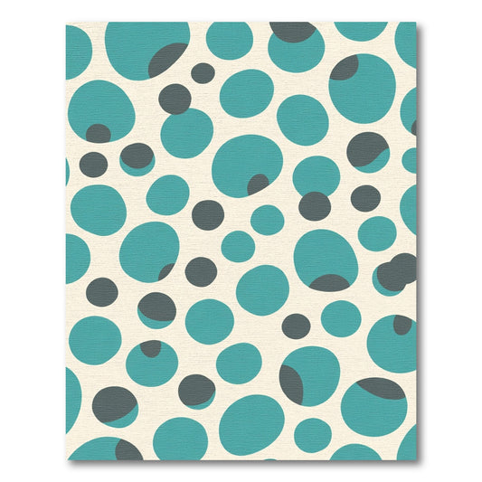 Teal And Gray Overlay Circles Rug