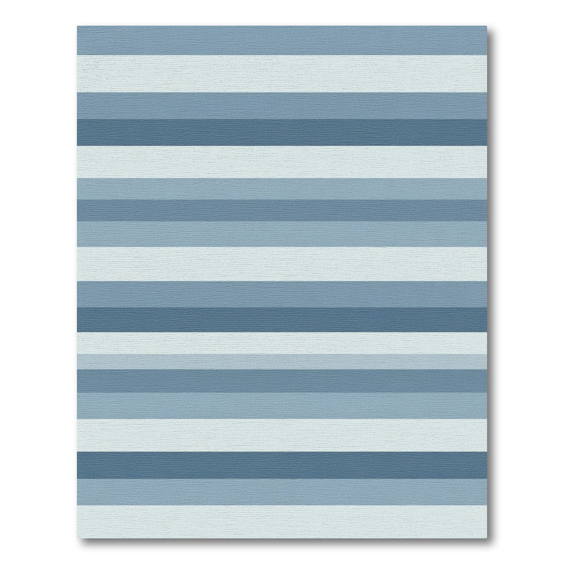 Cool Blue Gradient Stripes Rug