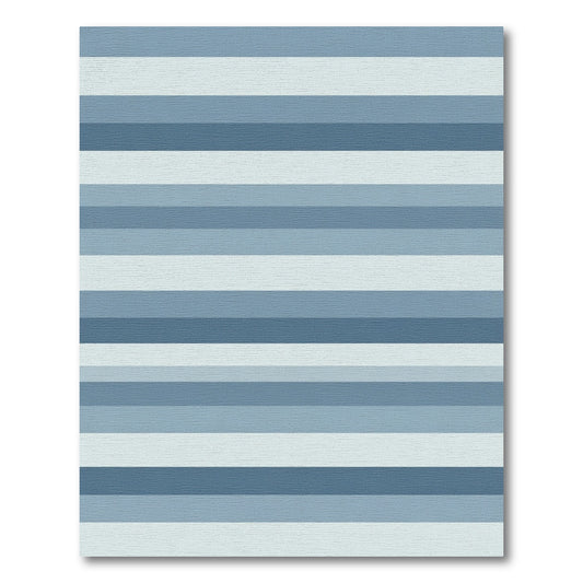 Cool Blue Gradient Stripes Rug