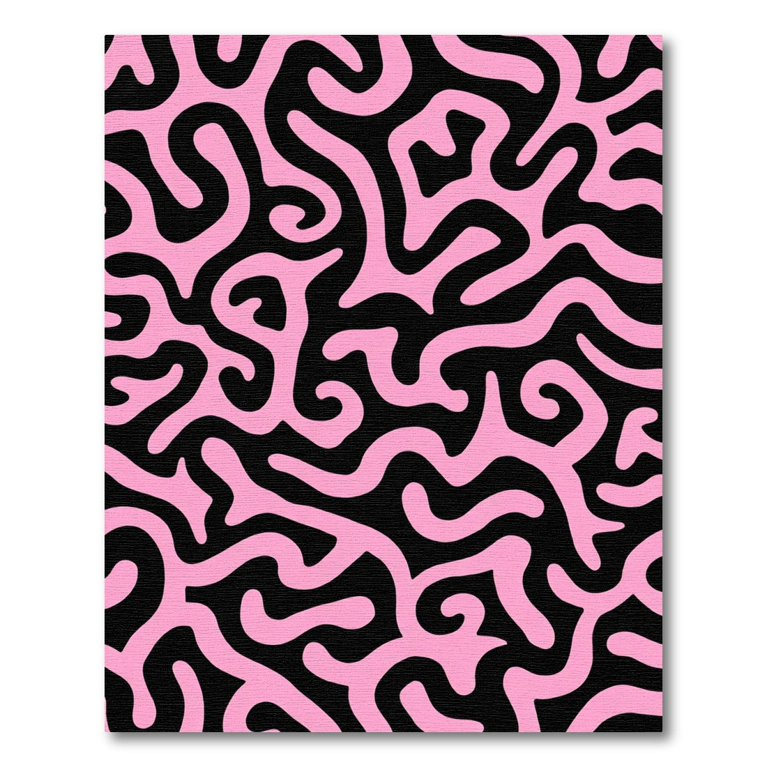 Bold Pink Swirl Abstract Rug