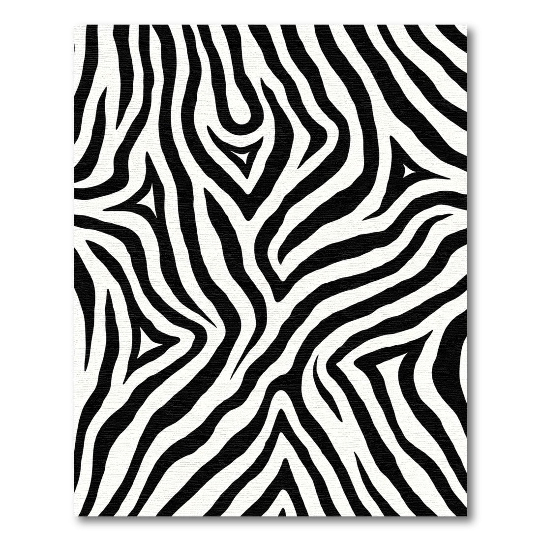 Bold Black White Animal Stripes Rug