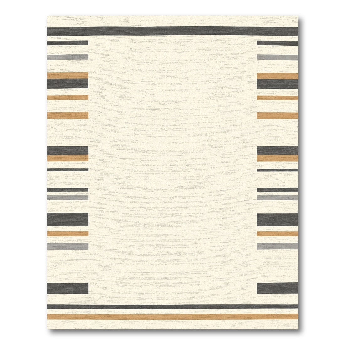 Cream Stripe Border Rug