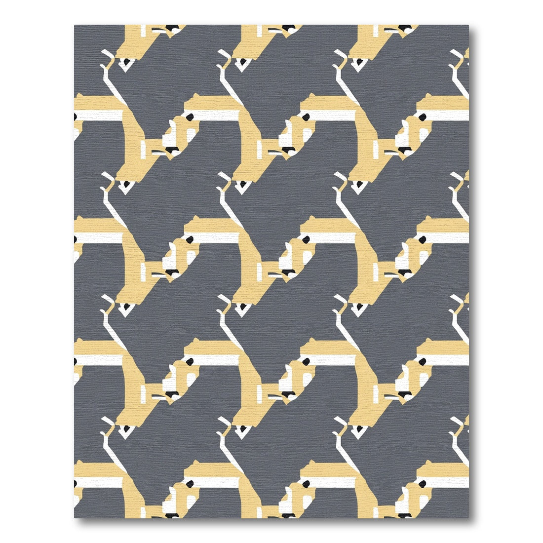 Modern Yellow Camel Geometric Rug