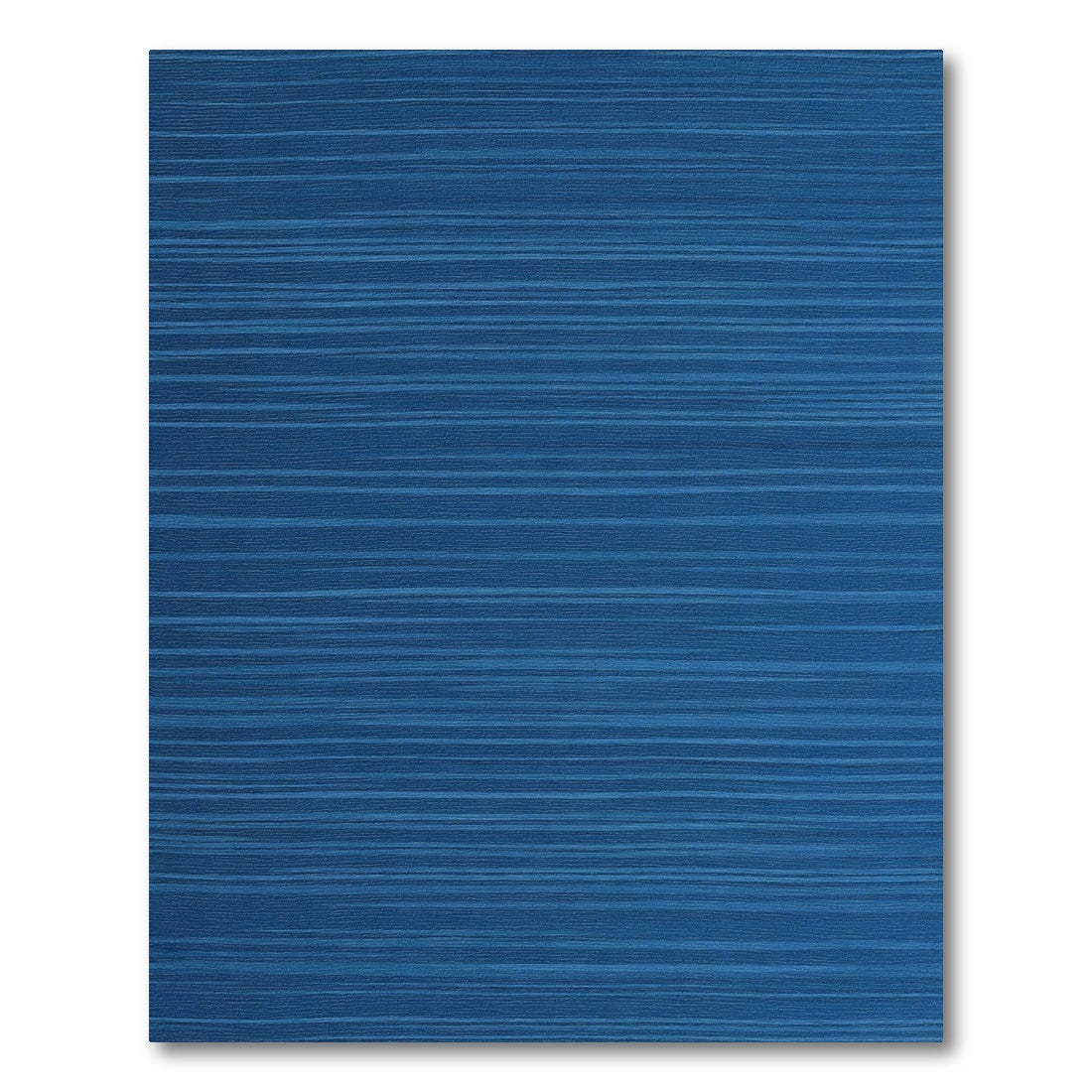 Deep Blue Subtle Horizontal Stripe Rug