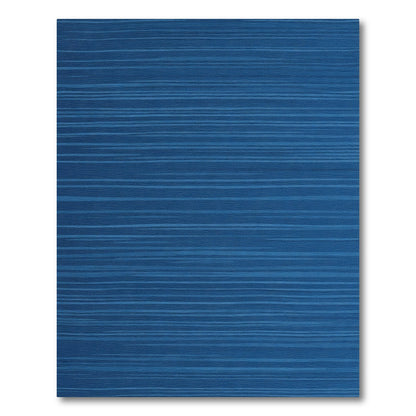 Deep Blue Subtle Horizontal Stripe Rug