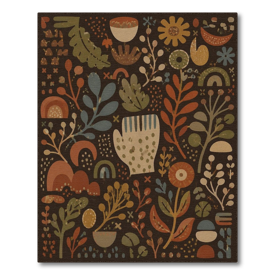 Boho Chic Multi-Color Floral Area Rug