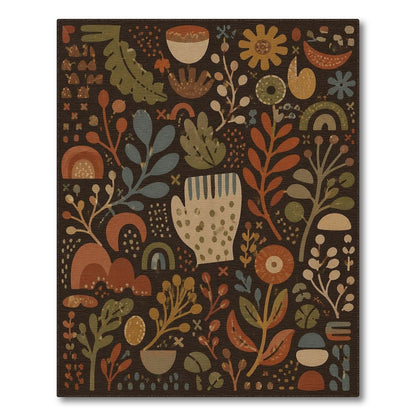 Boho Chic Multi-Color Floral Area Rug
