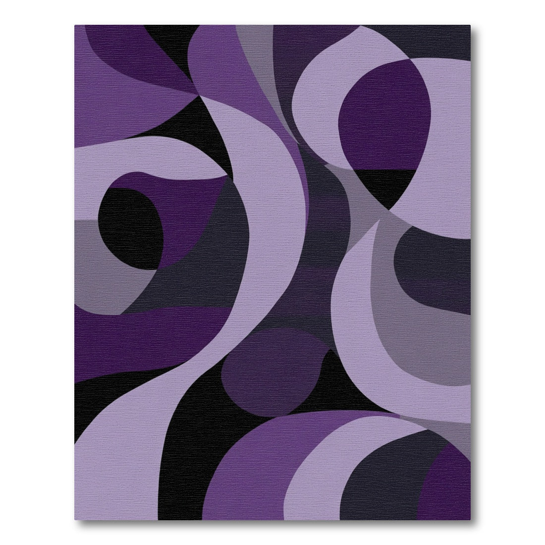 Amethyst Gradient Abstract Swirls Rug