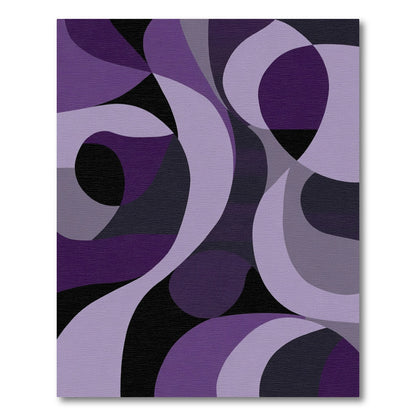 Amethyst Gradient Abstract Swirls Rug